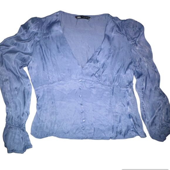 Zara Blue Top  - Picture 1 of 2